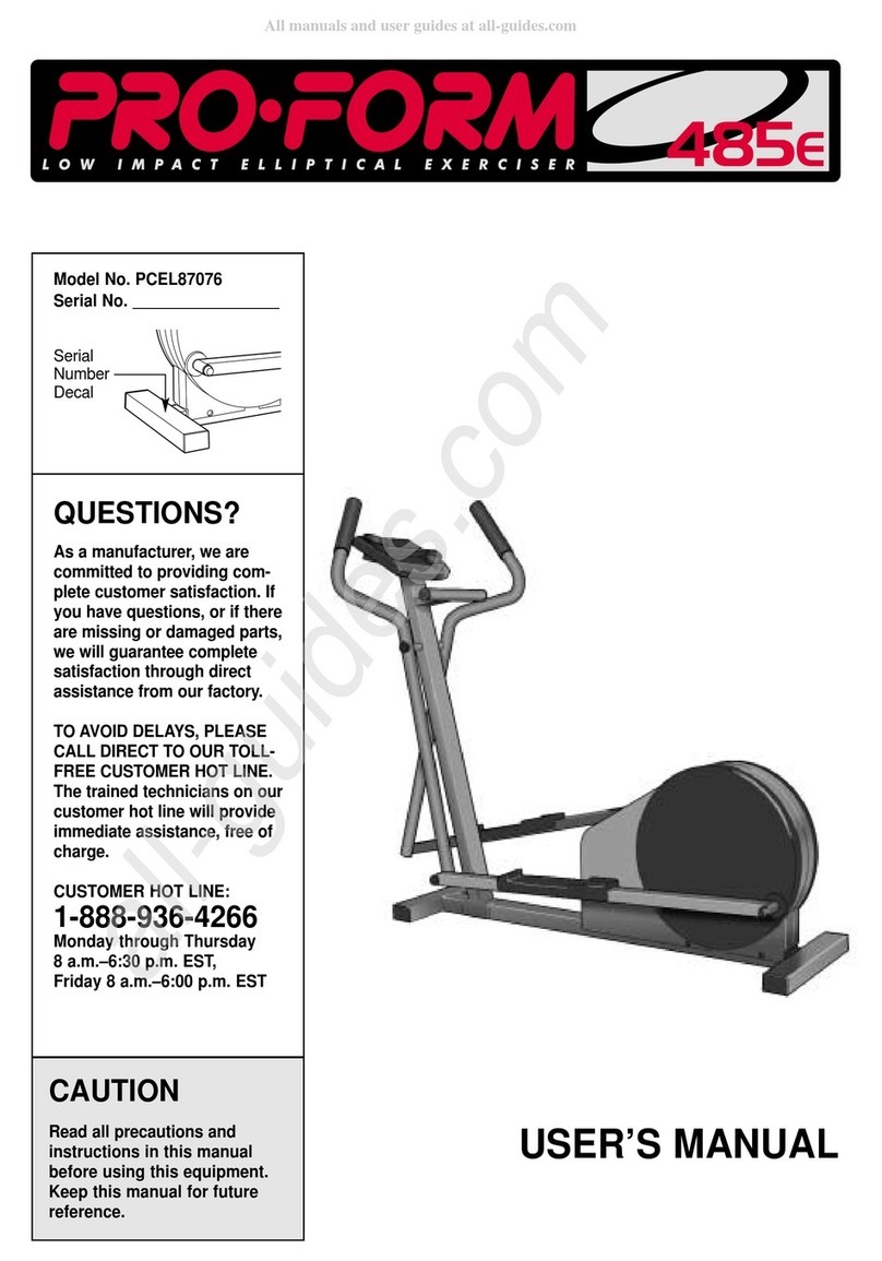 Pro-Form PCEL87076 User manual
