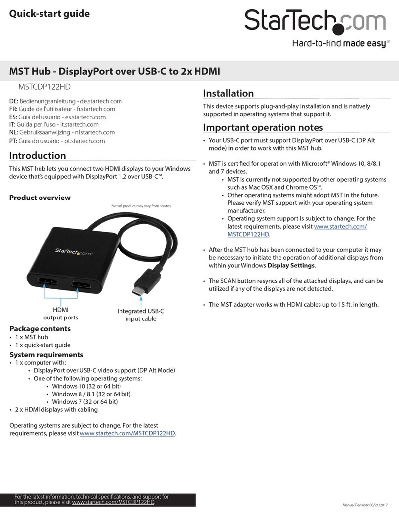 StarTech.com MSTCDP122HD User manual