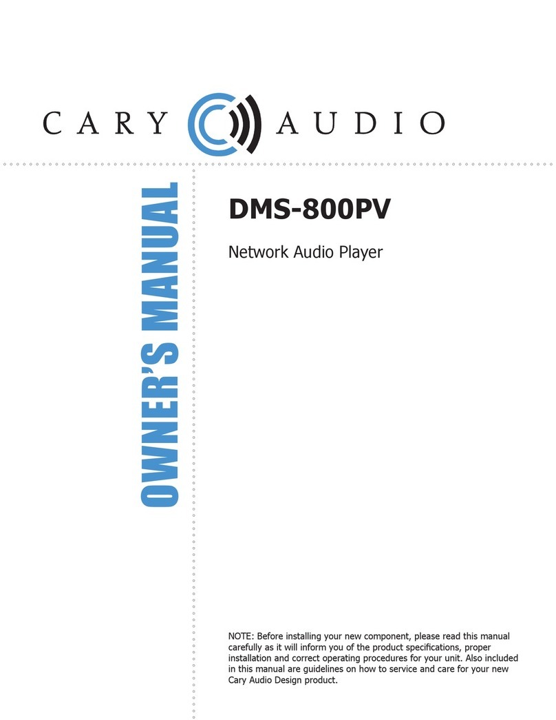 Cary Audio Design DMS-800PV User manual