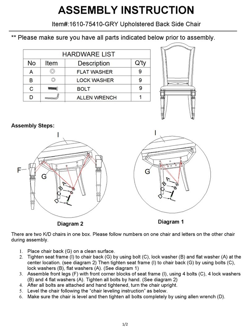 Hooker Furniture 1610-75410-GRY Assembly instruction