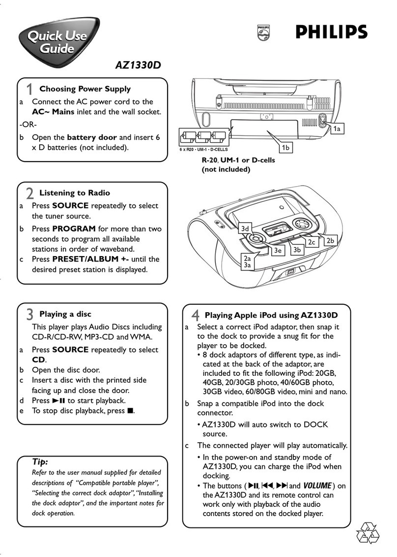 Philips AZ1330D Operating manual