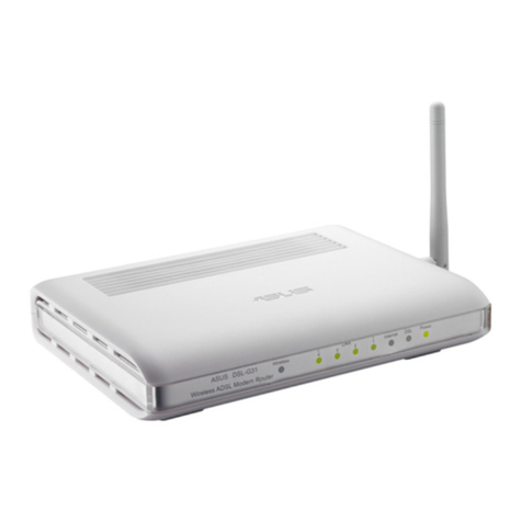 Asus DSL-G31 User manual Asus DSL-G31 User manual