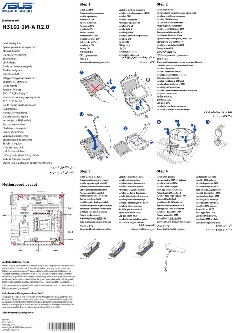 Asus H310I-IM-A R2.0 User manual