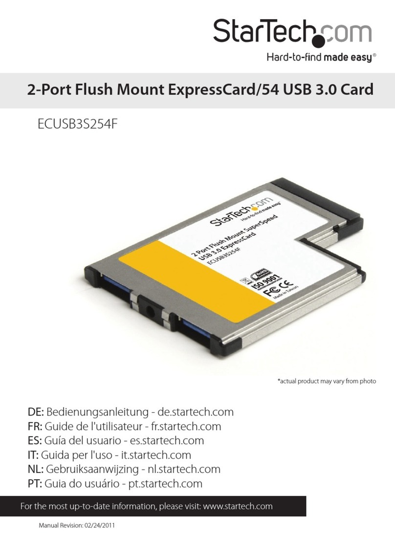StarTech.com 8STECUSB3S254F instruction manual