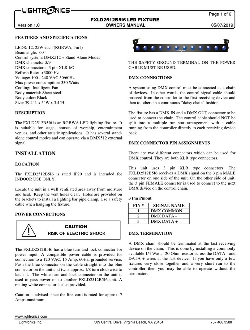 Lightronics FXLD2512B5I6 User manual