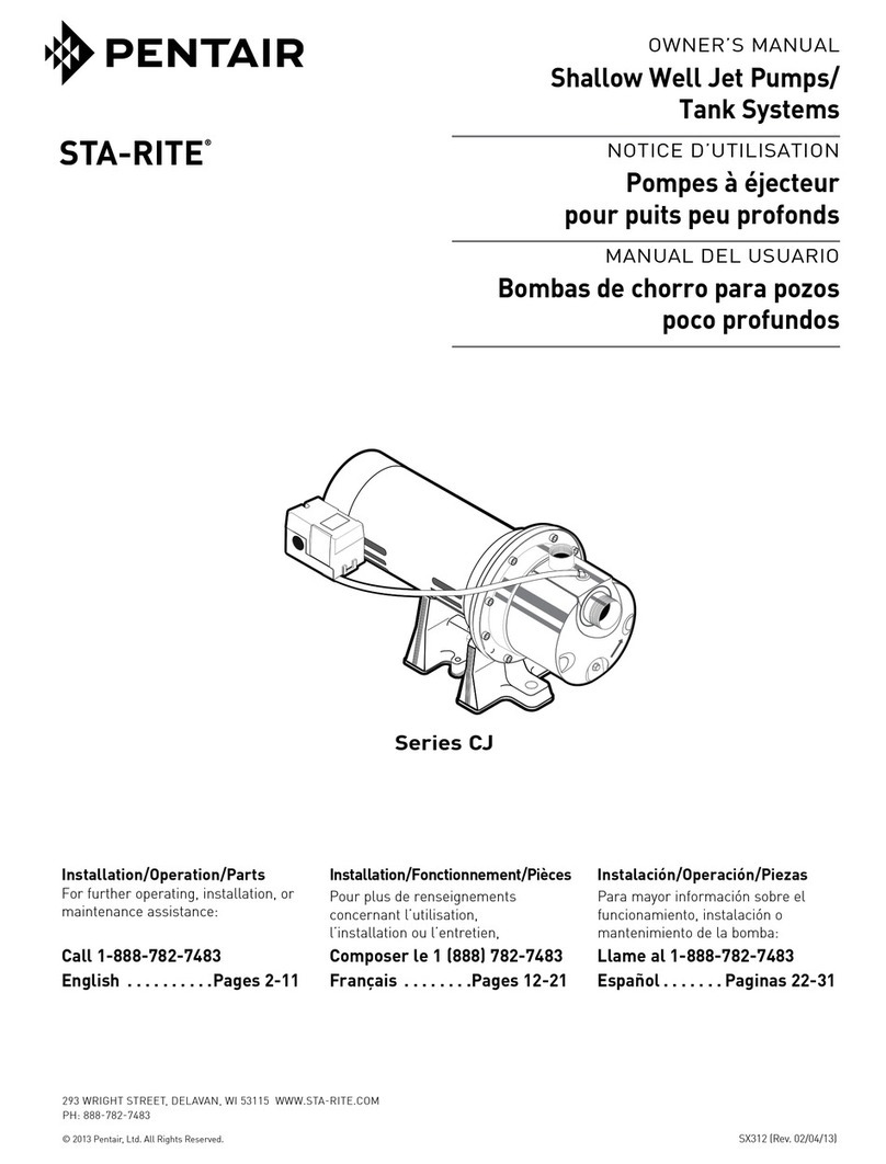 Pentair STA-RITE CJ90E User manual