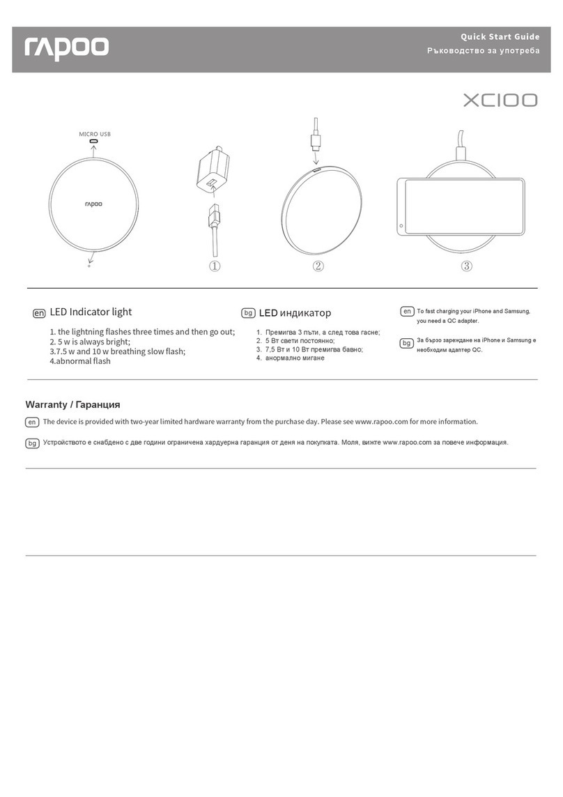 Rapoo XC100 quick start guide