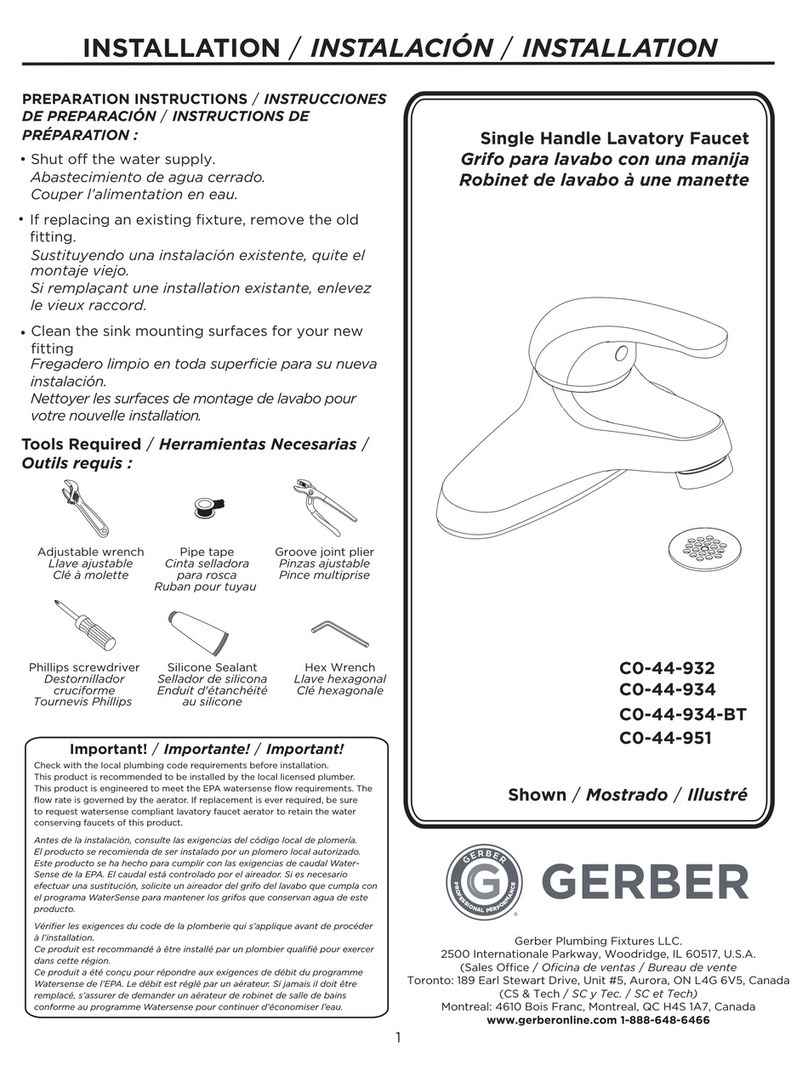 Gerber C0-44-932 Installation