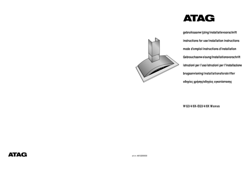 Atag Maxus WG3X Instruction for use & installation instructions
