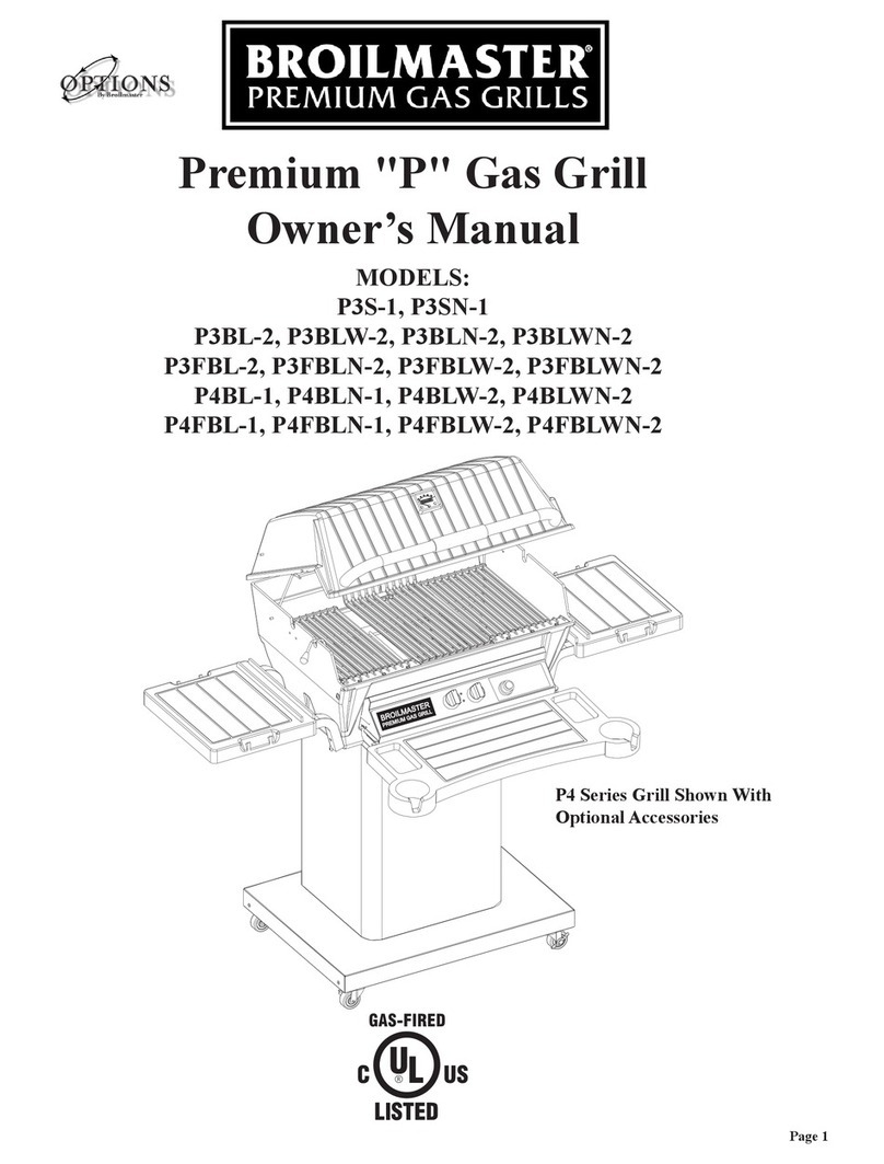 Broil King OPTIONS Premium P P3S-1 owner's manual