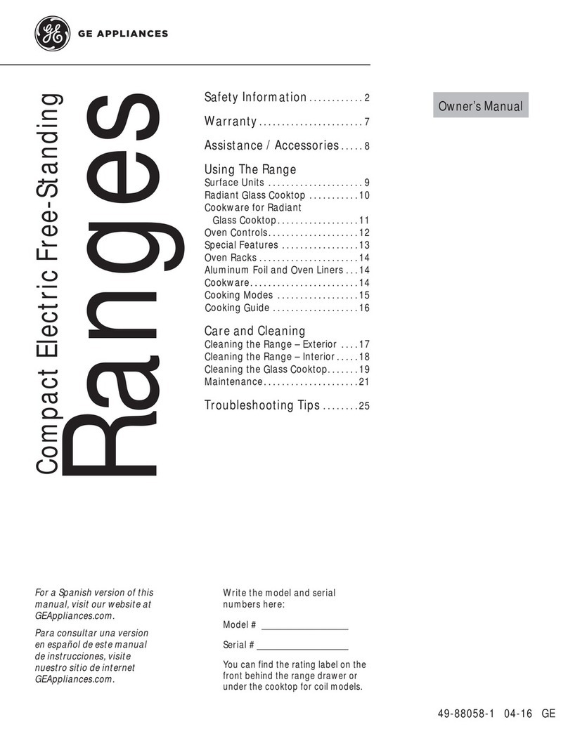 GE JA624RNSS owner's manual