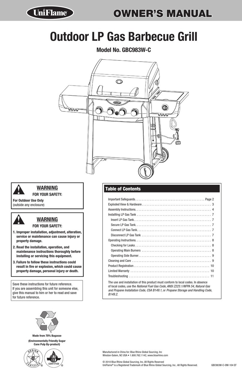 Uniflame GBC983W-C User manual
