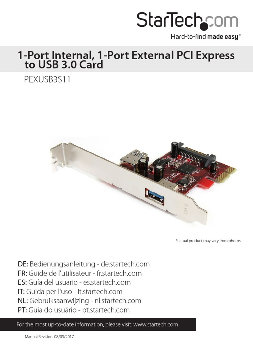 StarTech.com 8STPEXUSB3S11 User manual StarTech.com 8STPEXUSB3S11 User manual