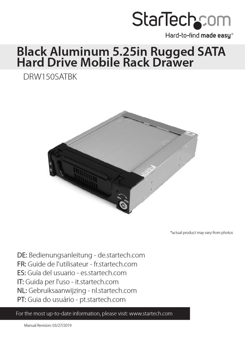 StarTech.com 8STDRW150SATBK User manual StarTech.com 8STDRW150SATBK User manual