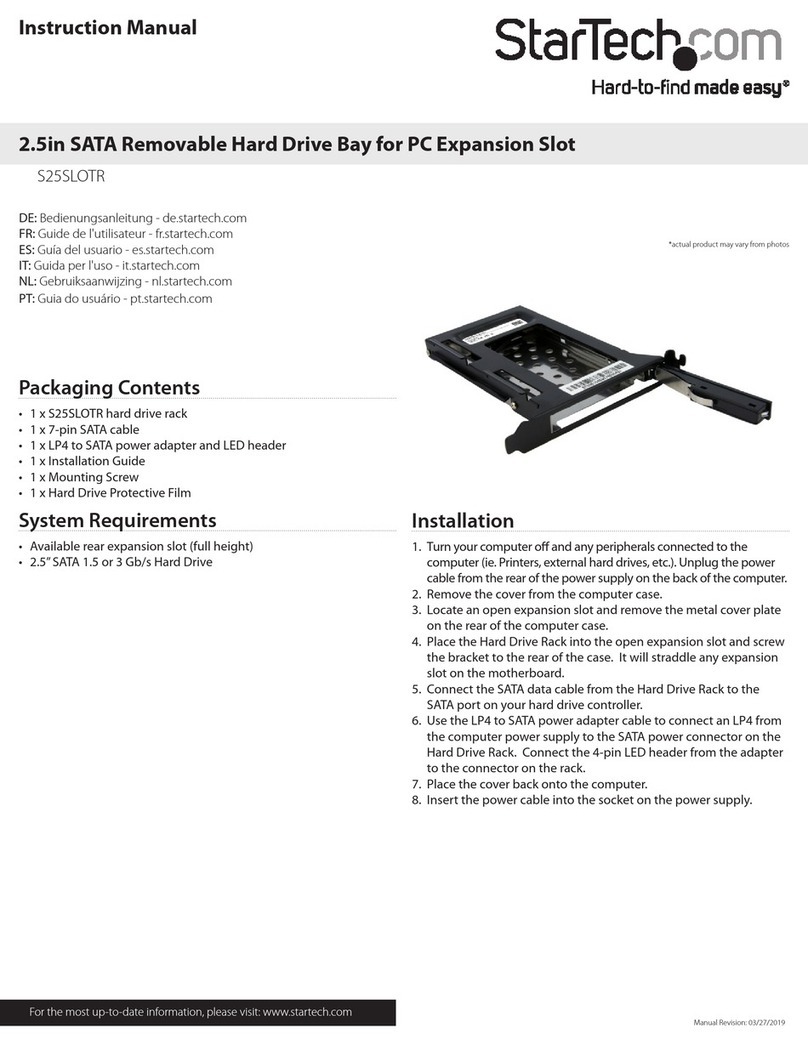 StarTech.com 8STS25SLOTR instruction manual