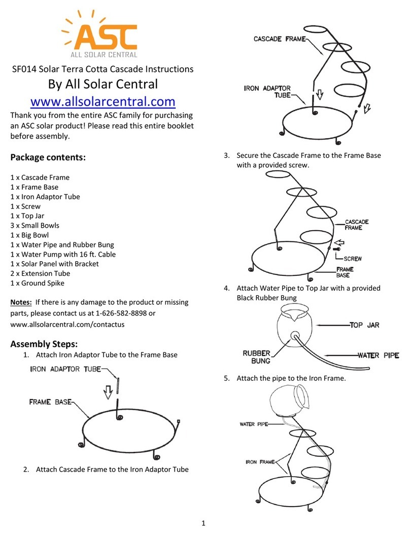 ASC Terra Cotta Cascade SF014 User manual