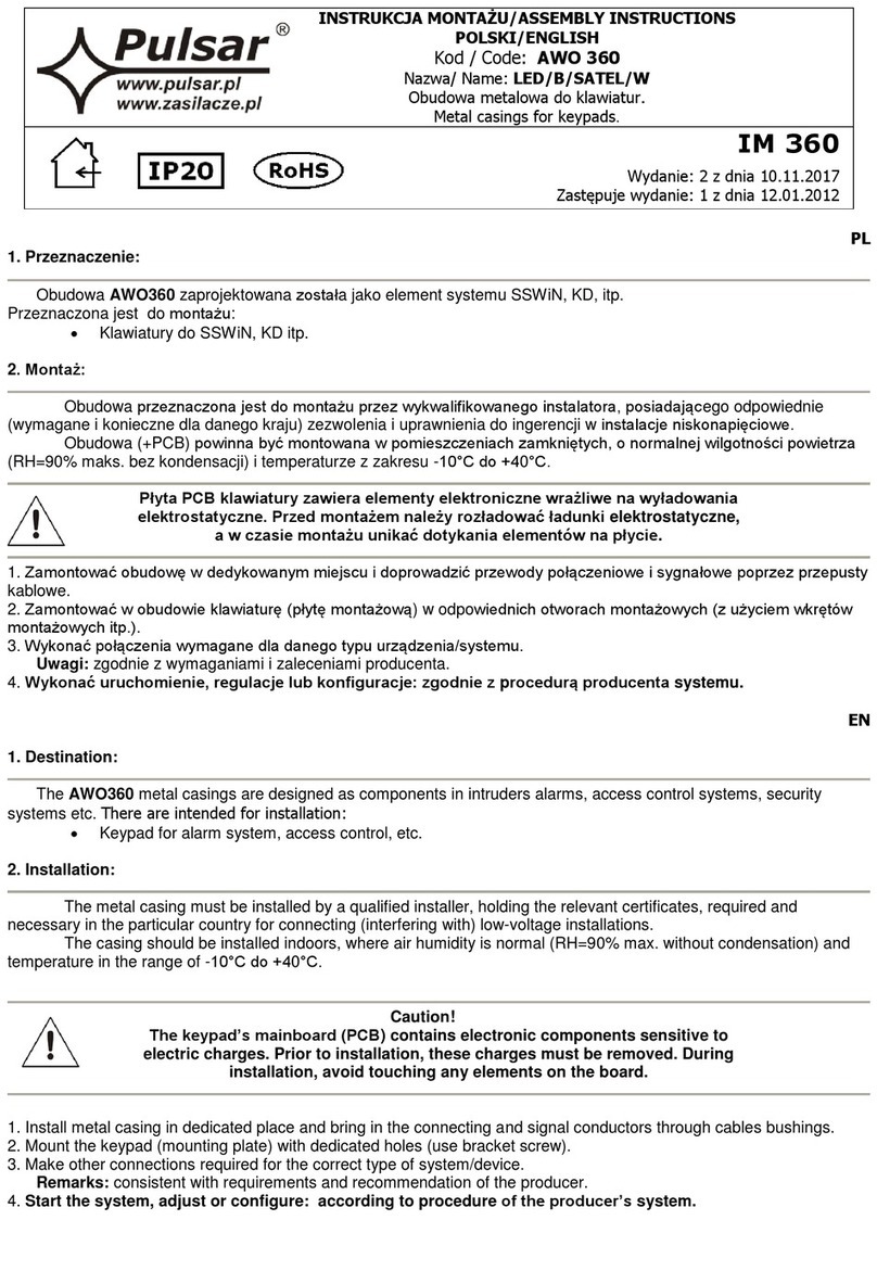 Pulsar AWO 360 Assembly instructions