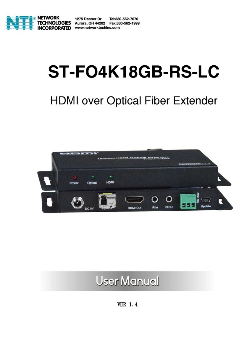 Network Technologies Incorporated ST-FO4K18GB-RS-LC User manual