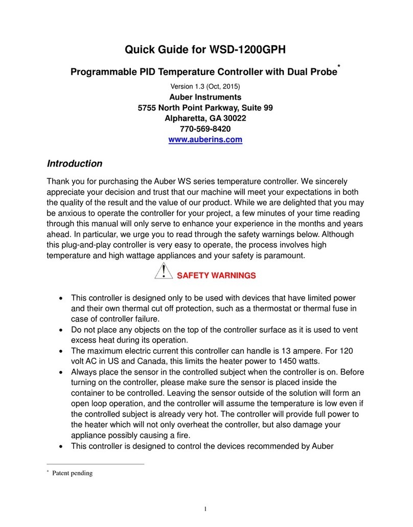 Auber Instruments WSD-1200GPH User manual