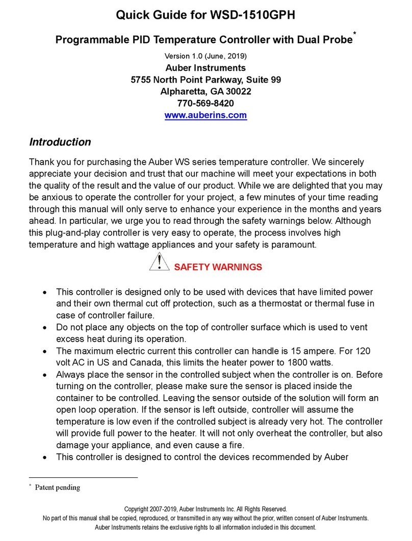 Auber Instruments WSD-1510GPH quick guide