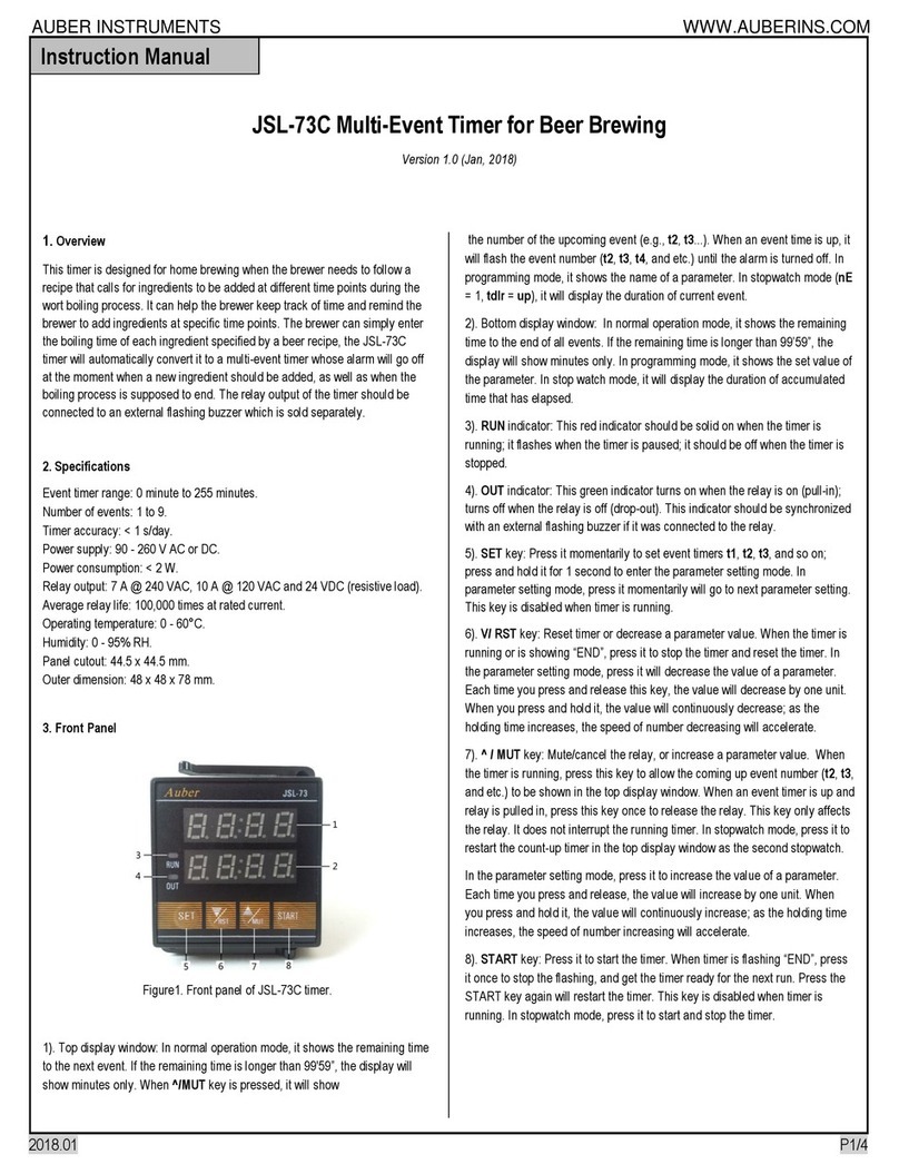 Auber Instruments JSL-73C instruction manual
