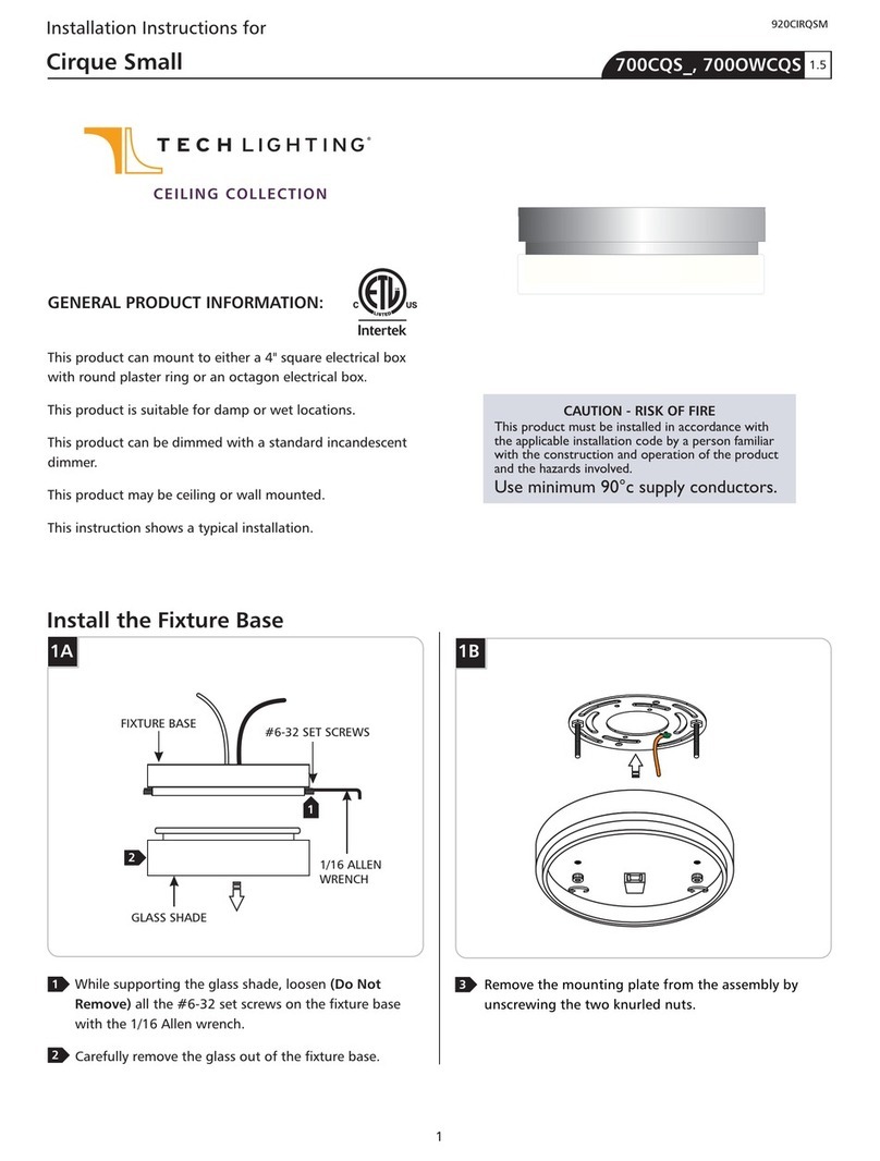 TECHLIGHTING Cirque Small 700CQS installation instructions TECHLIGHTING Cirque Small 700CQS installation instructions