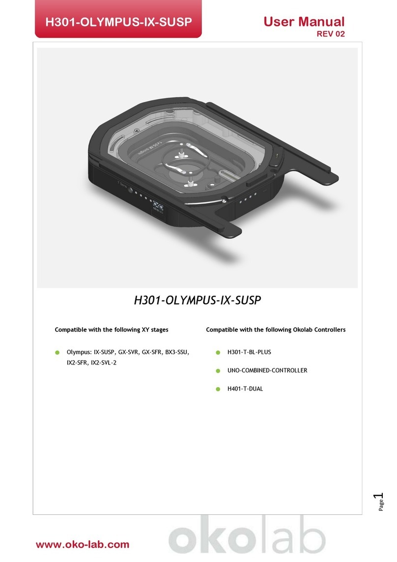 Okolab H301-OLYMPUS-IX-SUSP user manual