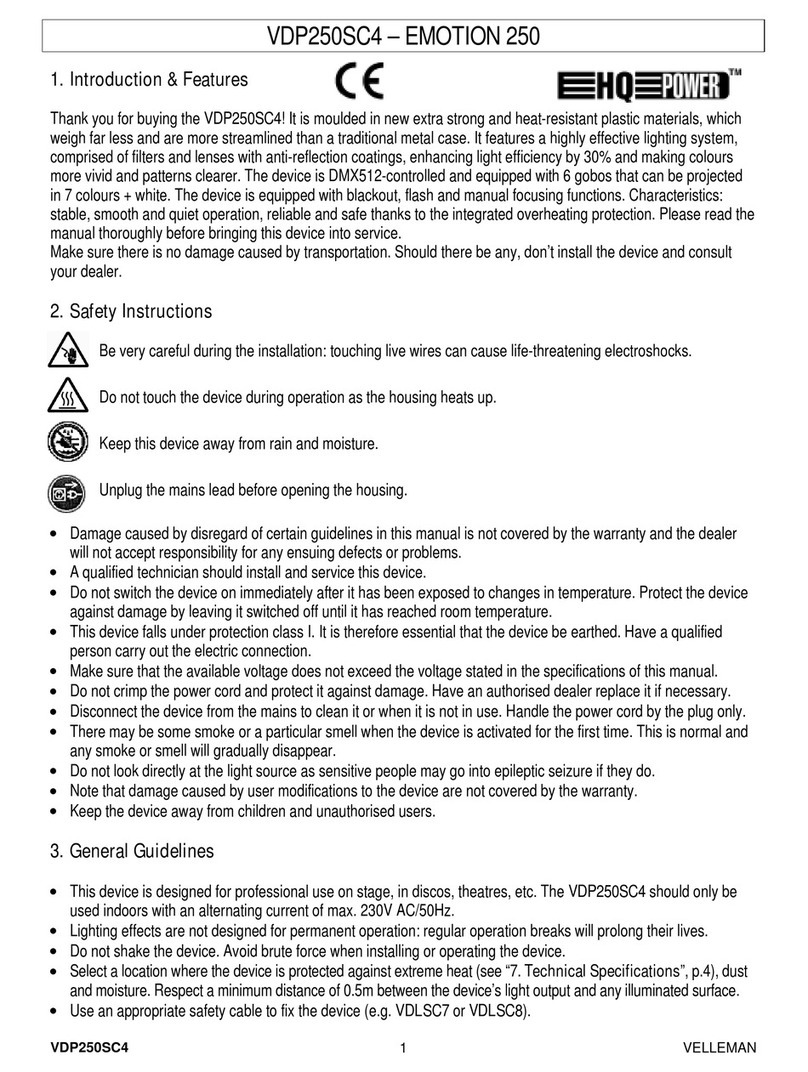 HQ Power Emotion 250 User manual