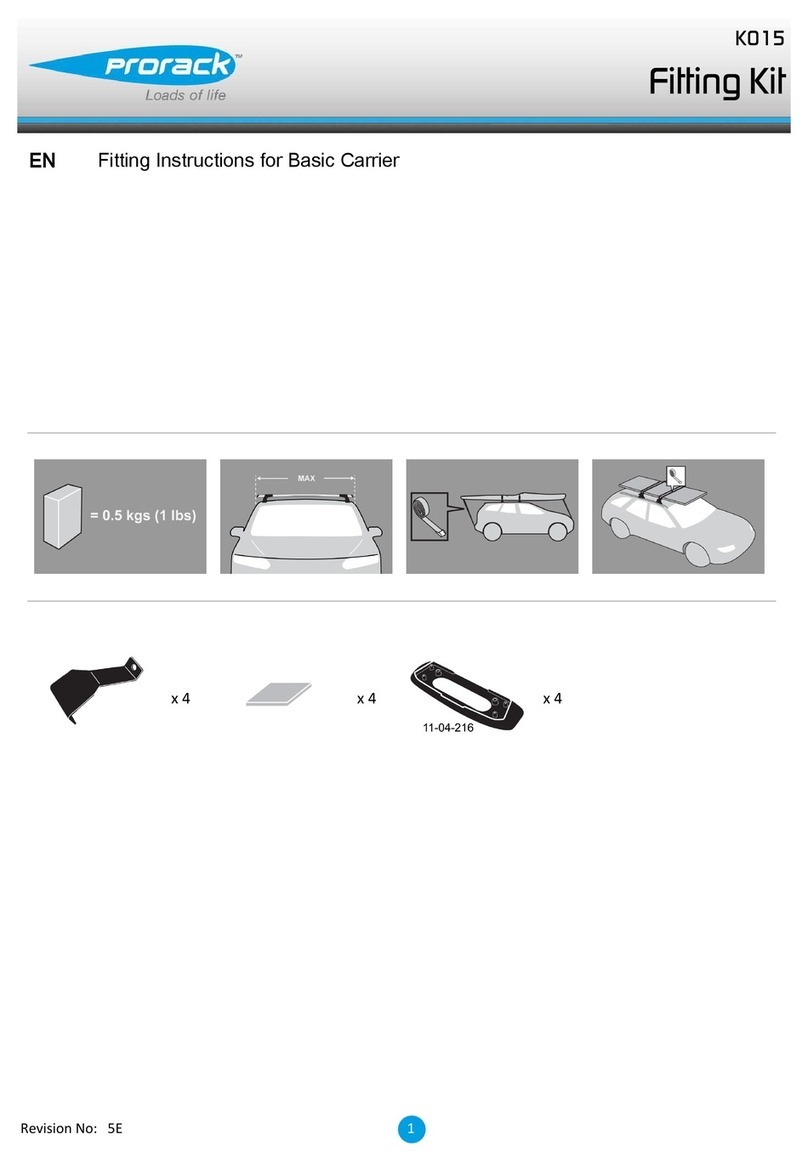 Prorack K015 Fitting instructions Prorack K015 Fitting instructions