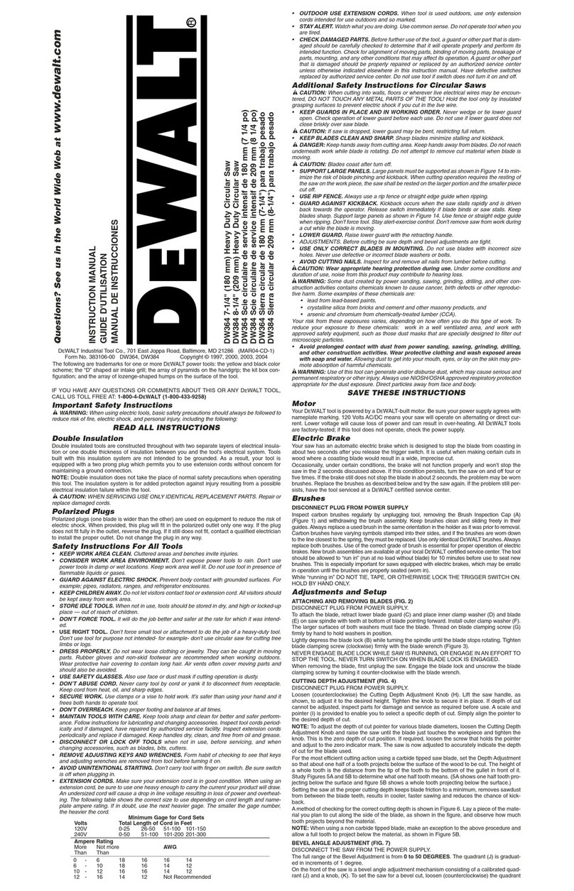 DeWalt DW384 instruction manual
