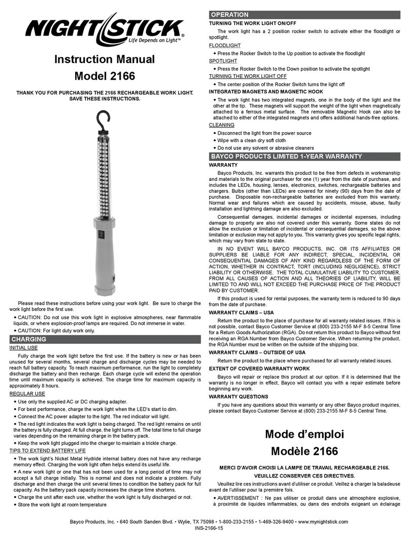 Night Stick 2166 instruction manual Night Stick 2166 instruction manual