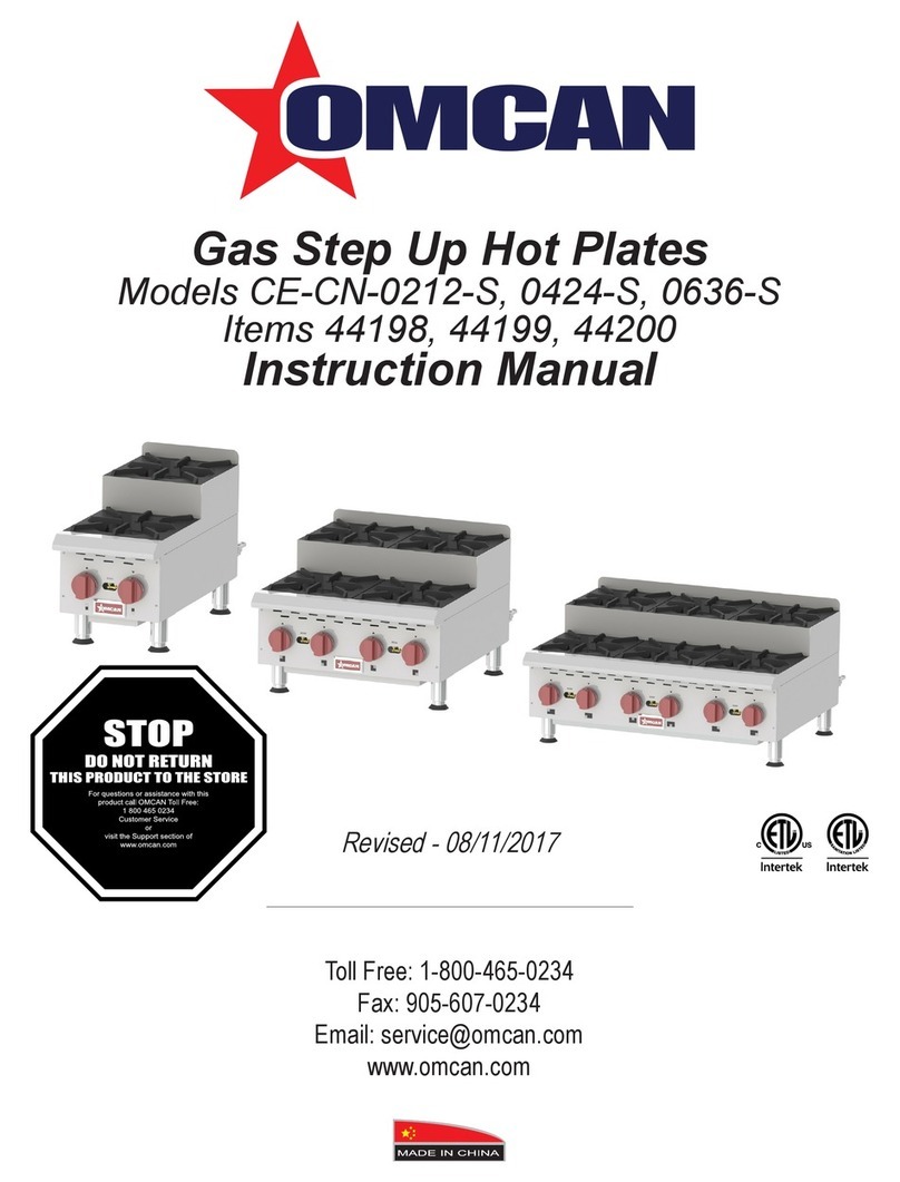 Omcan CE-CN-0212-S User manual