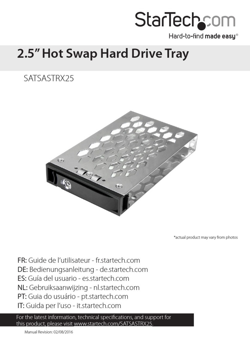 StarTech.com SATSASTRX25 User manual StarTech.com SATSASTRX25 User manual