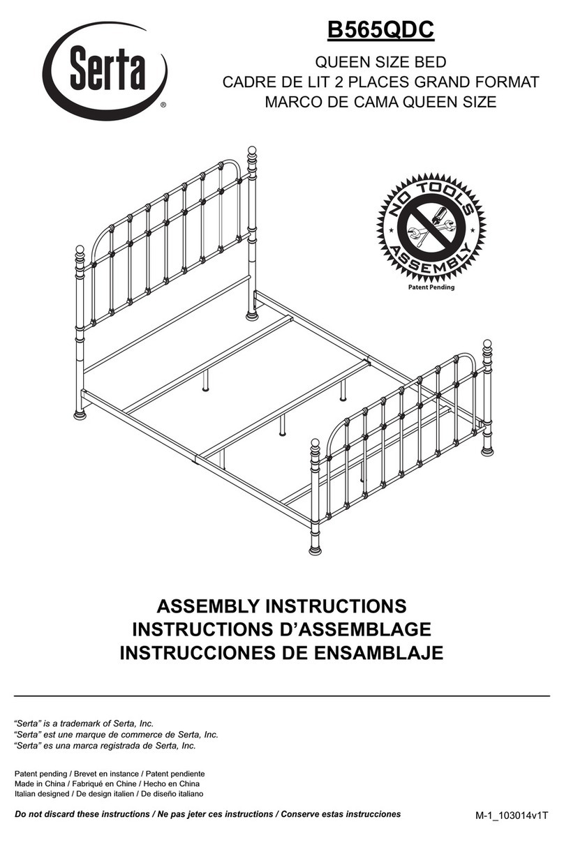 Serta B565QDC Assembly instructions Serta B565QDC Assembly instructions