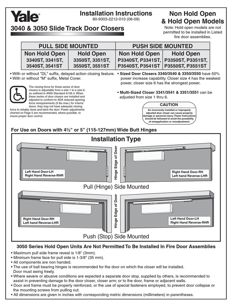 Yale 3040 User manual