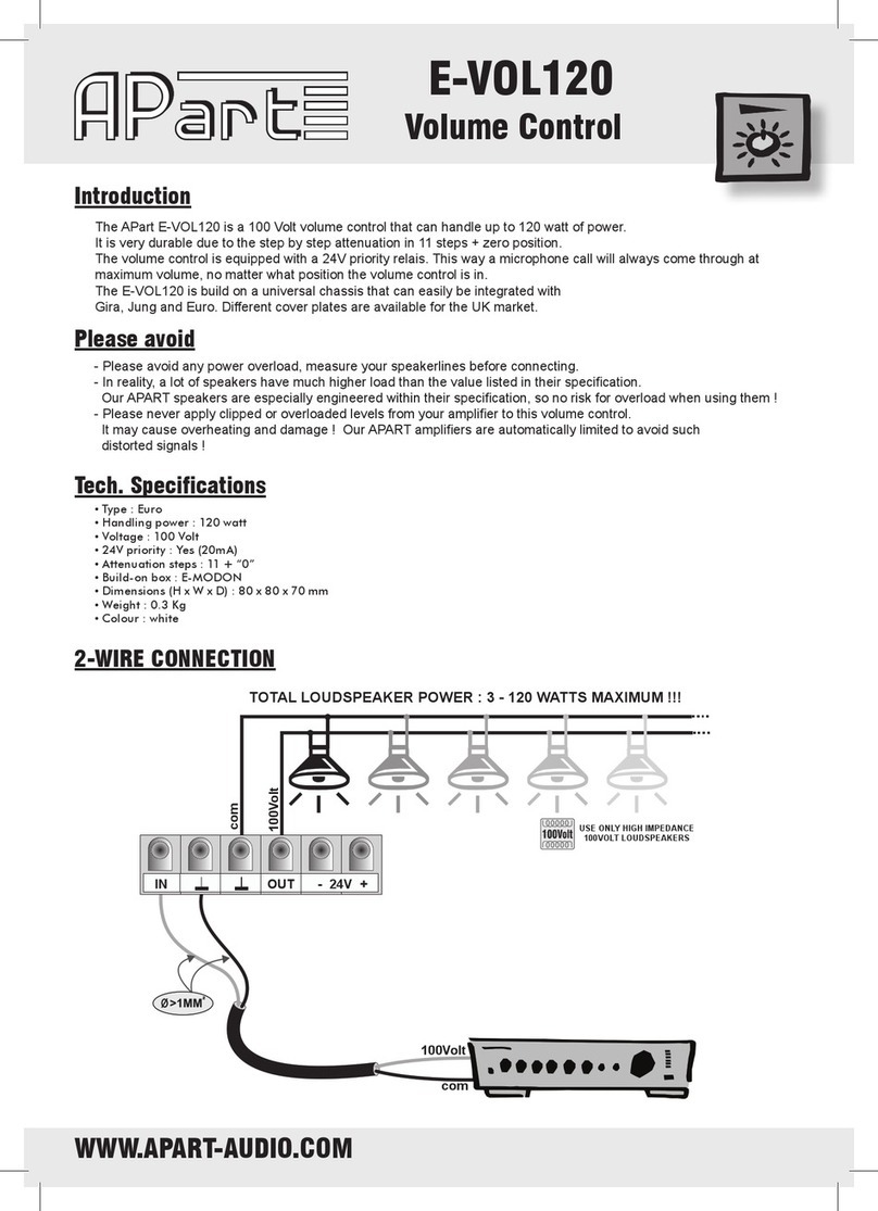 APART E-VOL120 manual