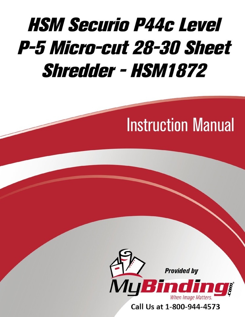 HSM HSM1872 operating instructions