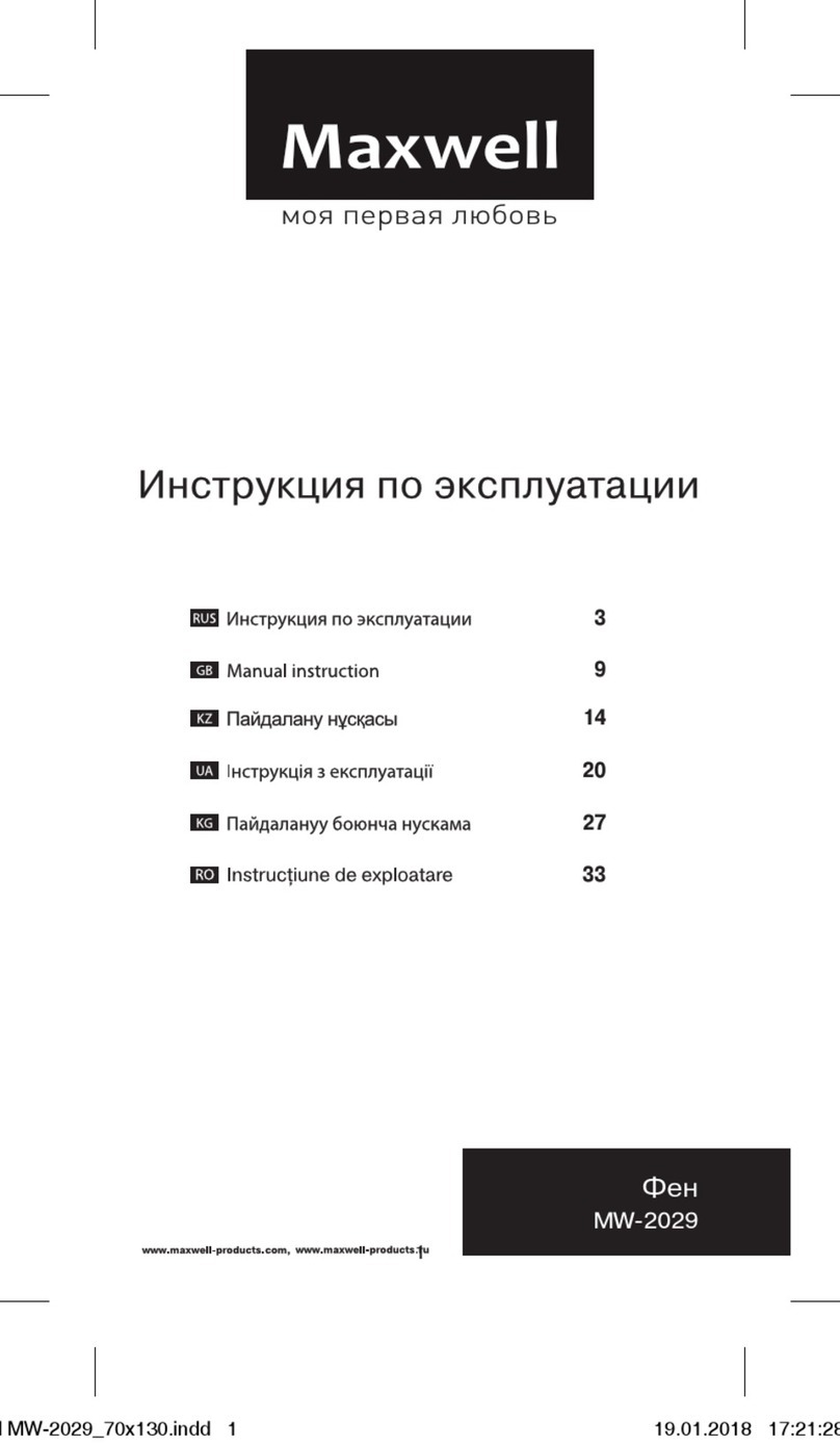 Maxwell MW-2029 User manual