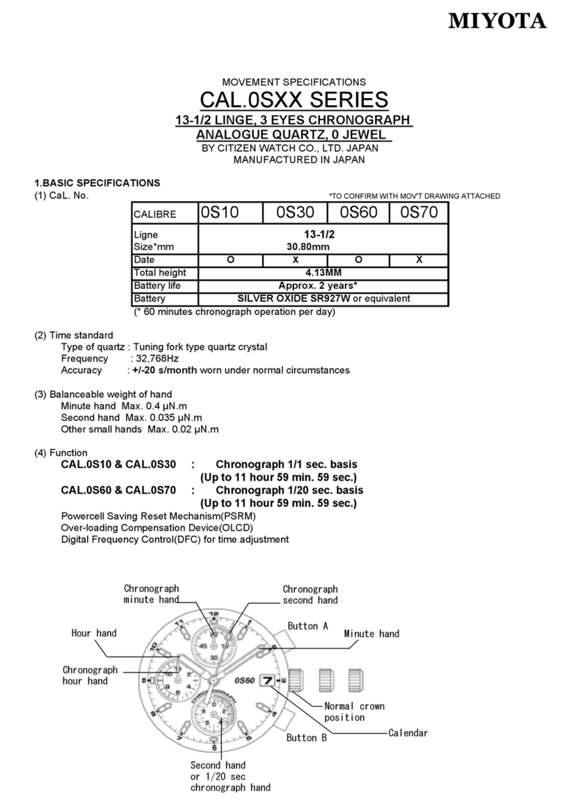 Citizen CAL.0S Series User manual