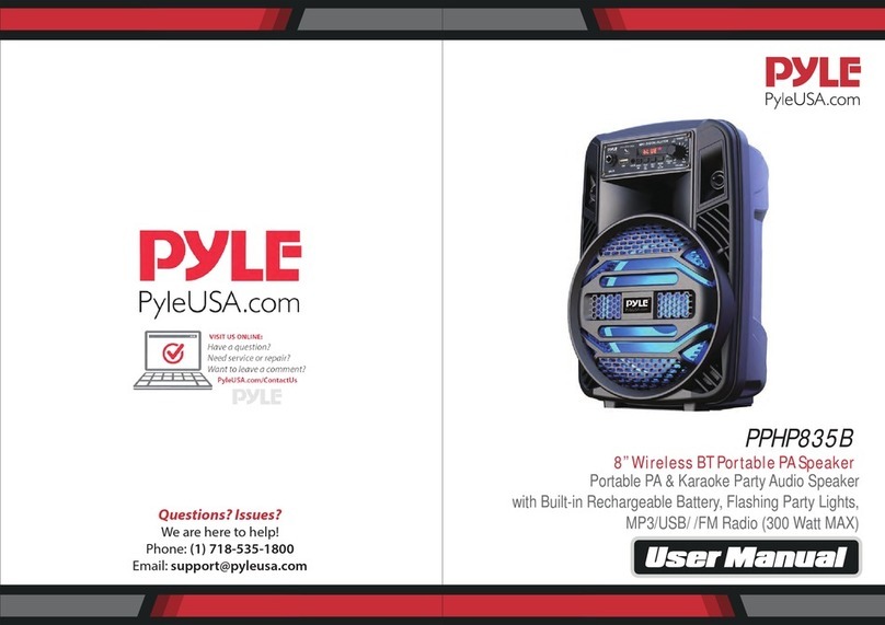 Pyle PPHP835B User manual