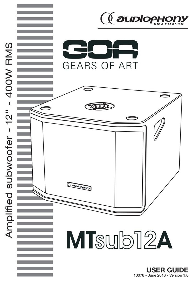 audiophony GOA MTsub12A User manual