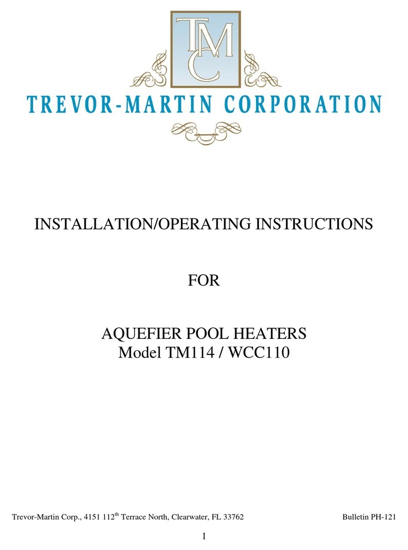 Trevor-Martin Corporation Aquefier TM114 Installation & operating instructions