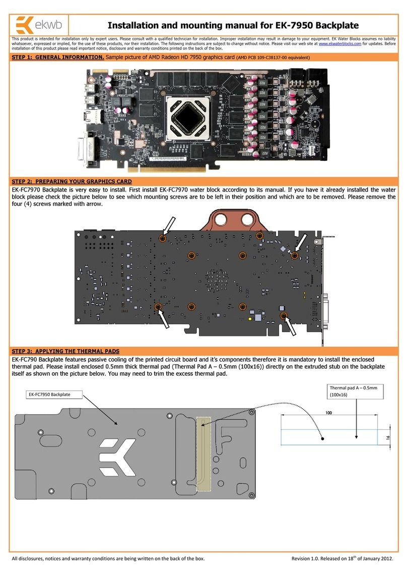 ekwb EK-FC790 Installation and mounting manuals