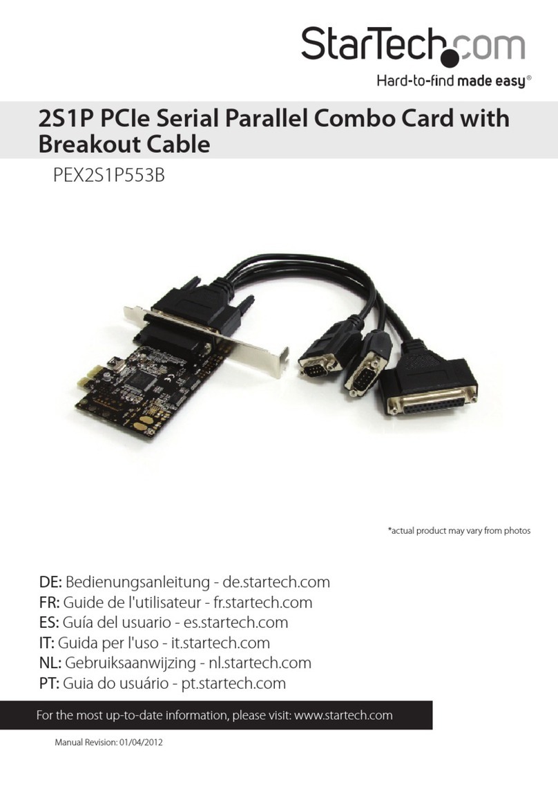 StarTech.com 8STPEX2S1P553B User manual