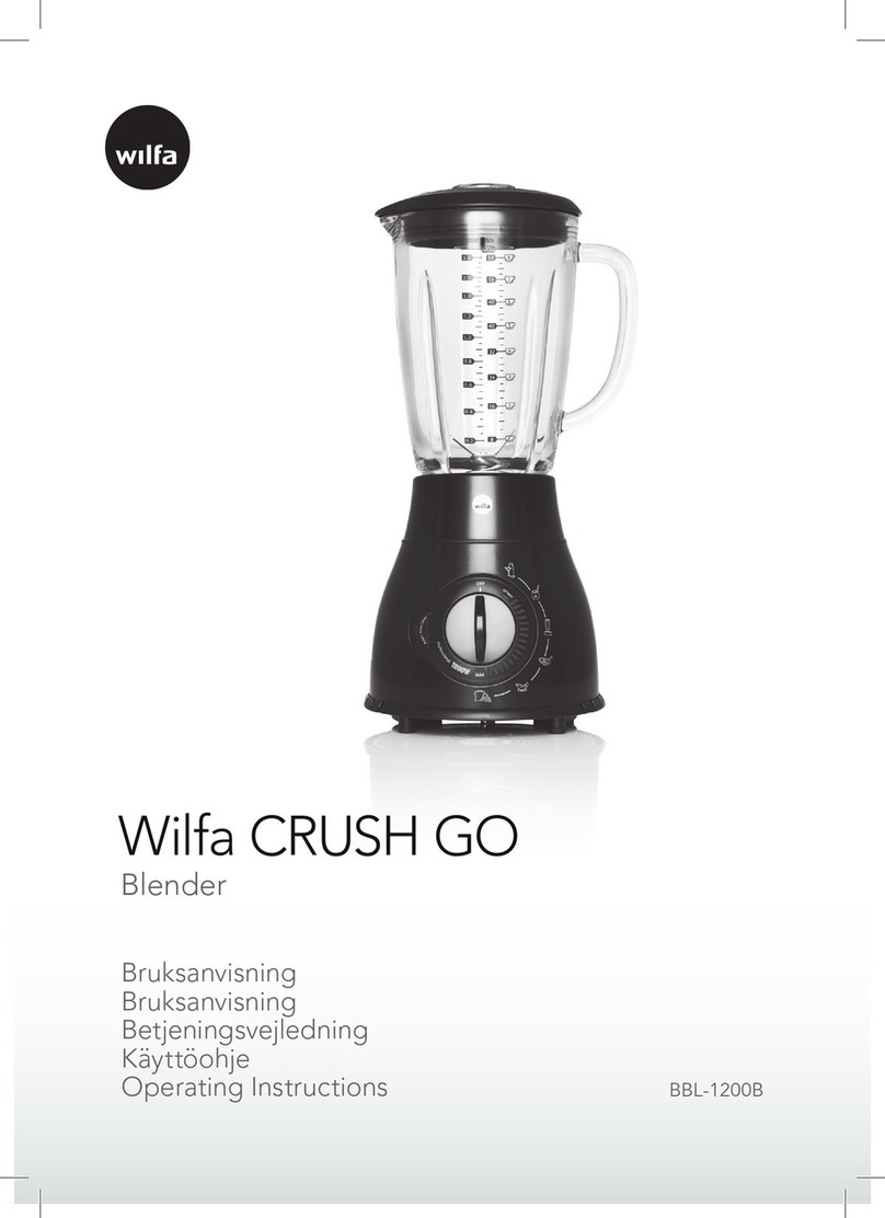 Wilfa CRUSH GO BBL-1200W User manual