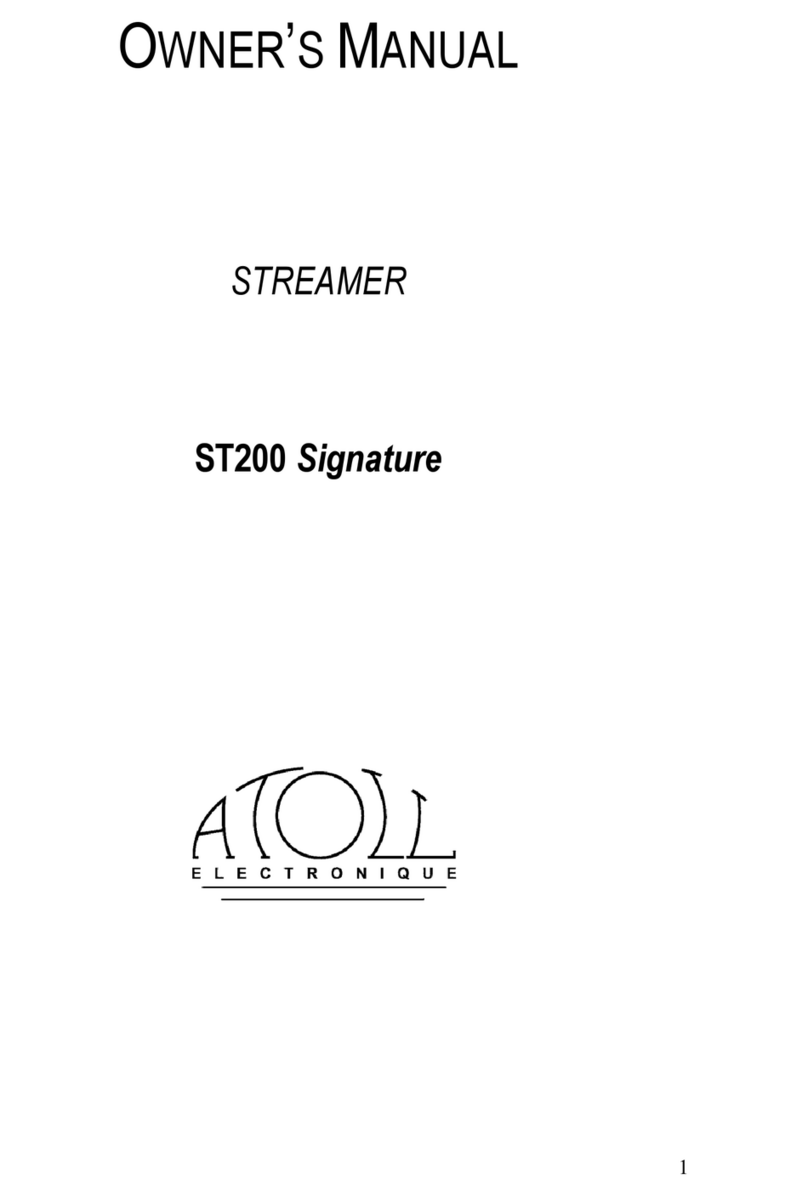 Atoll Electronique ST200 SIGNATURE owner's manual