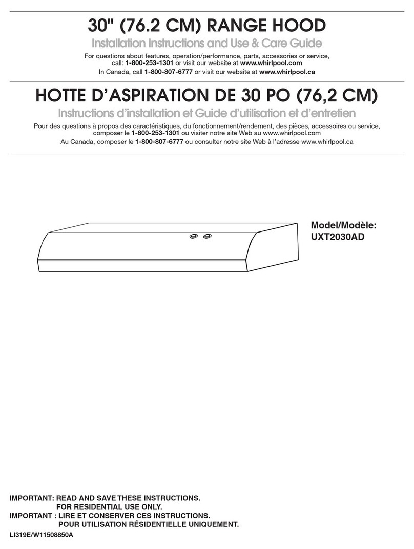 Whirlpool UXT2030AD Installation Instructions and Use & Care Guide