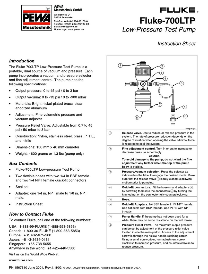 PEWA Fluke 700LTP instruction sheet
