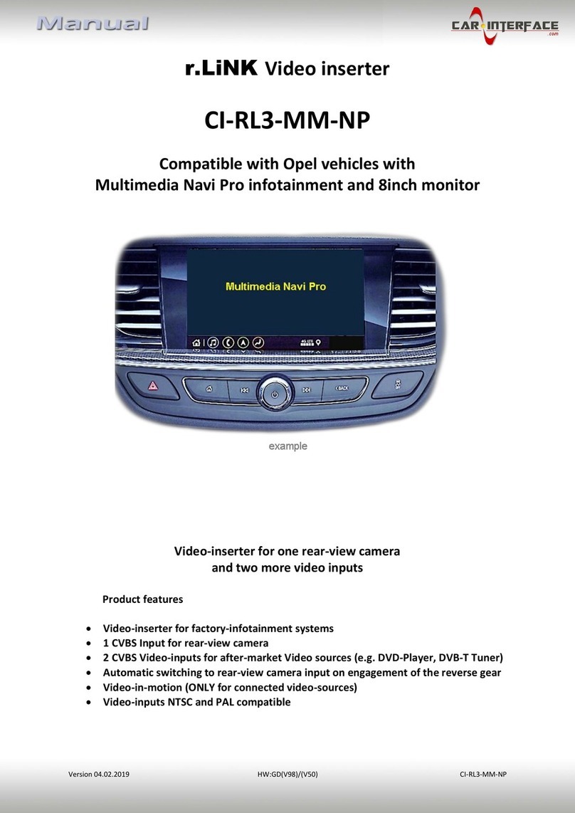 Car-Interface.com CI-RL3-MM-NP User manual