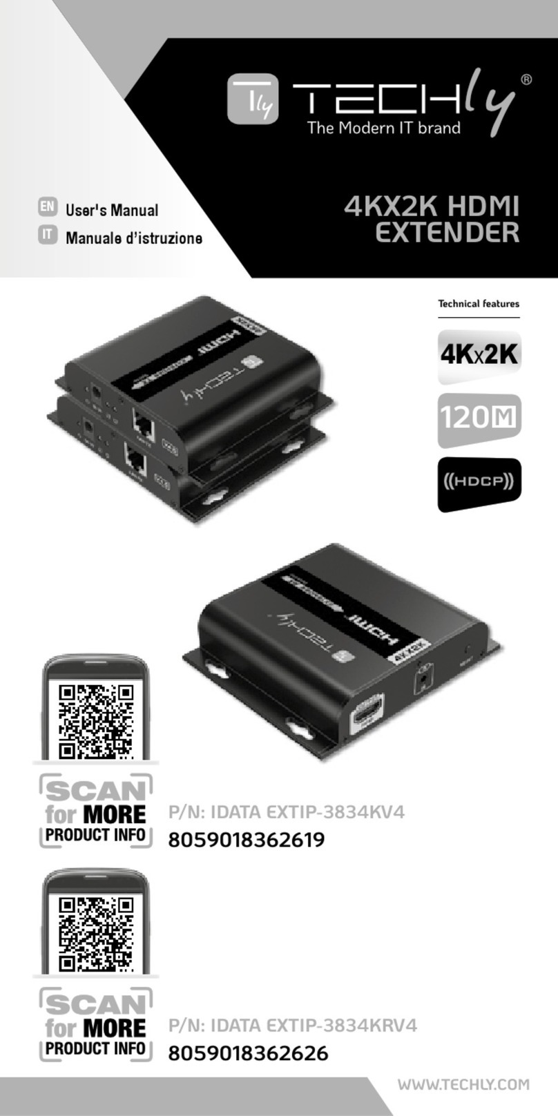 Techly IDATA EXTIP-3834KV4 User manual